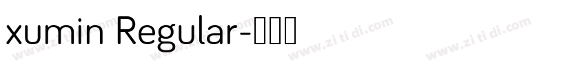 xumin Regular字体转换